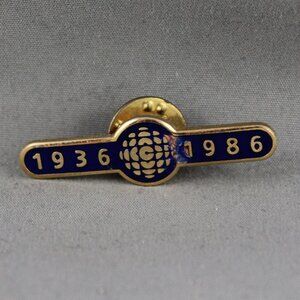 CBC (Canadian Broadcasting Company) - 50th Anniversary Pin - Inlaid Pin